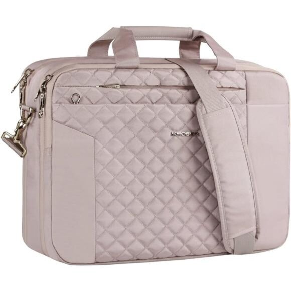 17 Inch Laptop Briefcase Bag - Expandable Computer Case With Anti Theft - Picture 1 of 7